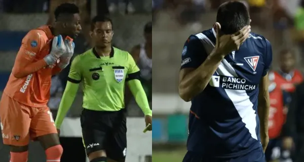 Marlon Vera está en el ojo de la tormenta por sus decisiones polémicas, en el cotejo Liga de Quito ante 9 de Octubre, y además insultó a jugadores visitantes