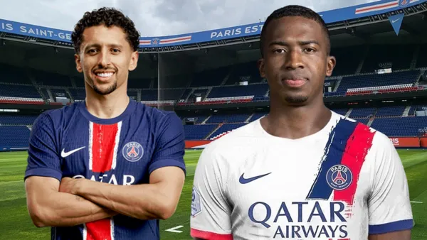 Marquinhos y Willian Pacho (Foto tomada de: Sport/X/PSG)