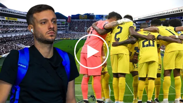 Martín Anselmi y Selección Ecuatoriana (Foto tomada de: Mundo Albo/Martín Anselmi/AFP)