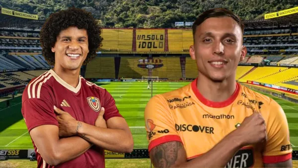 Mathías Suárez y Eduard Bello (Foto tomada de: Barcelona SC/Eduard Bello)