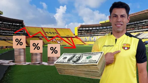 Matías Oyola en el Estadio Monumental (Foto tomada de: Barcelona SC/Primicias/Dinero/Salomón)