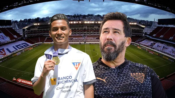 Michael Bermúdez, Pablo Sánchez. Foto tomada de: Liga de Quito