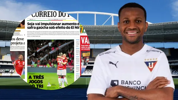 Michael Estrada en el Estadio Olímpico Nilton Santos (Foto tomada de: Doble Amarilla/Liga de Quito/Primicias)