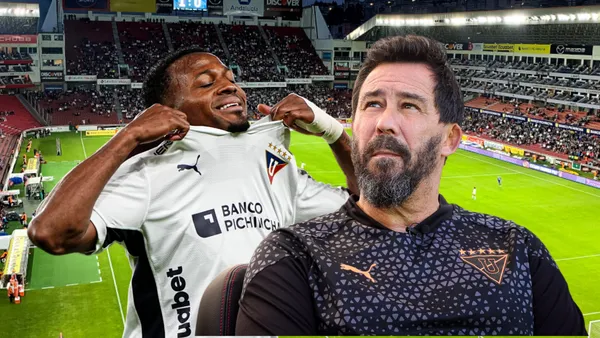 Michael Estrada, Pablo Sánchez. Foto tomada de: Liga de Quito