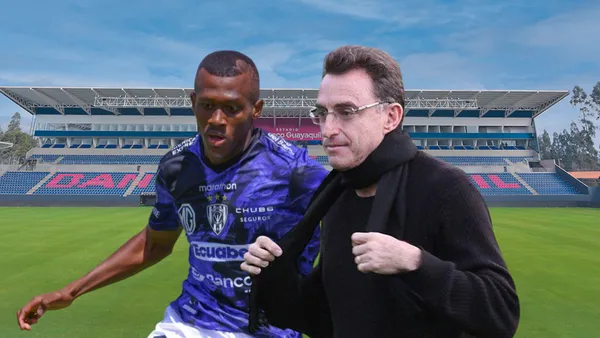 Michel Deller atento, Justin Lerma jugando. Foto tomada de: Diario Los Andes Riobamba/Independiente del Valle