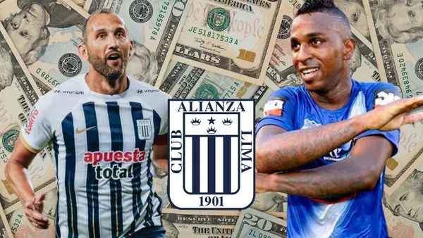 Miller Bolaños y Hernán Barcos (Foto tomada de: Forbes/API/Alianza Lima/Wikipedia)