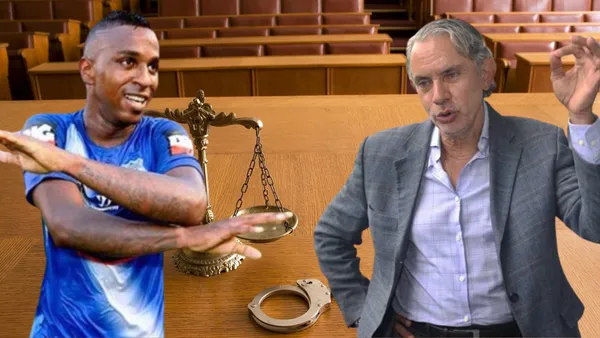 Miller Bolaños y José Pileggi en el Estadio Capwell (Foto tomada de: Función/API/El Universo)