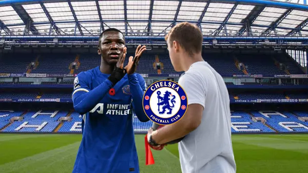 Moisés Caicedo aplaudiendo, entrenador llegando. Foto tomada de: Chelsea