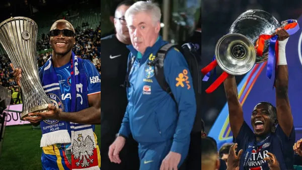 Moisés Caicedo-Carlo Ancelotti-Willian Pacho / Foto: BeSoccer