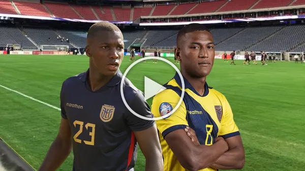 Moisés Caicedo, Carlos Gruezo. Foto tomada de: La Tri/Conmebol