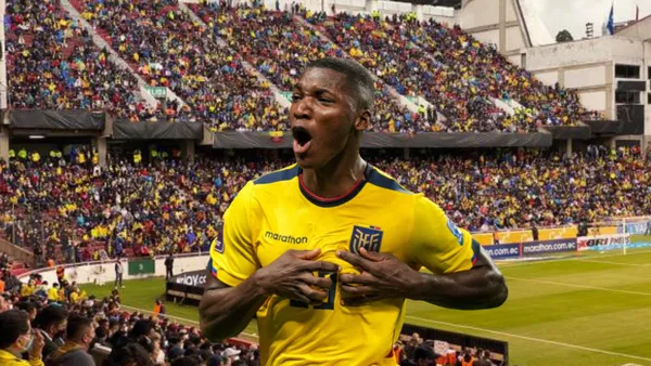 Moisés Caicedo celebrando. Foto tomada de: La Tri/Trasnfermarkt