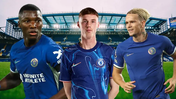 Moisés Caicedo, Cole Palmer y Mudryk (Foto tomada de: Chelsea/NDTV)