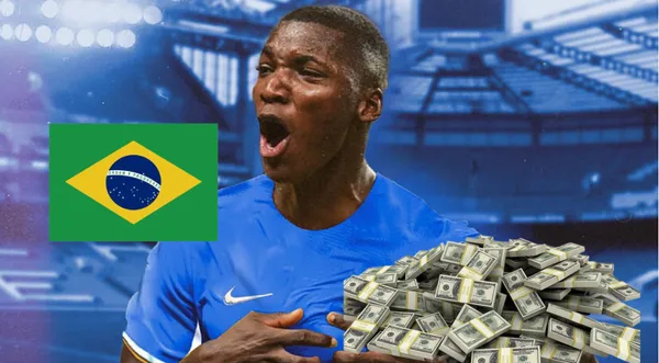 Moisés Caicedo con la camiseta del Chelsea.