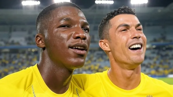 Moisés Caicedo-Cristiano Ronaldo / Foto: GROK