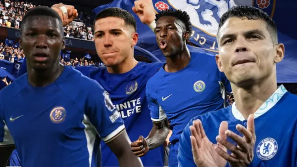 Moisés Caicedo, Enzo Fernández, Nico Jackson y Thiago Silva (Foto tomada de: Atacama/Chelsea/Nico Jackson)