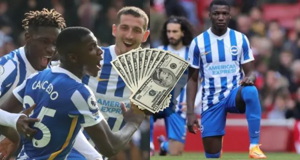 Moisés Caicedo es una de las figuras de Brighton pero es de los que menos gana