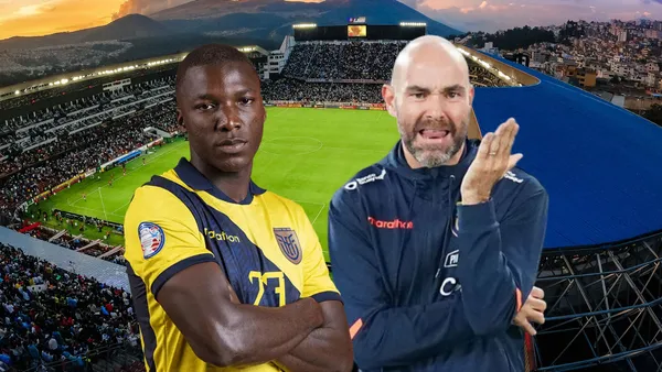 Moisés Caicedo, Félix Sánchez Bas. Foto tomada de: La Tri