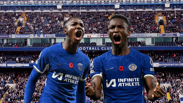 Moisés Caicedo furioso con Nicolas Jackson. Foto tomada de: The Sun/Chelsea