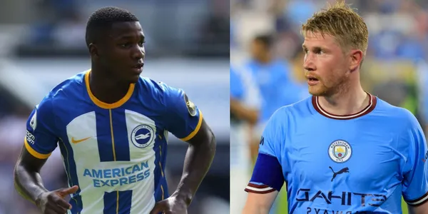 Moisés Caicedo humilló a Kevin De Bruyne en el partido frente al Manchester City