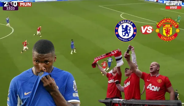 Moisés Caicedo jugando ante Manchester United por Premier League. FOTO: