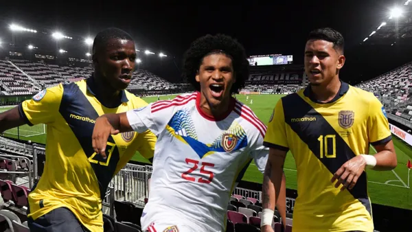 Moisés Caicedo, Kendry Páez. Foto tomada de: Conmebol/La Tri