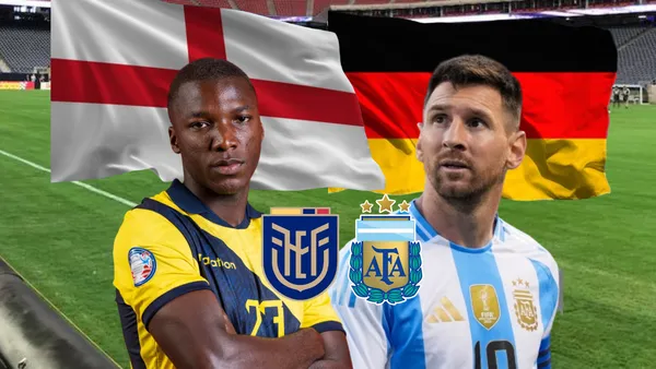 Moisés Caicedo, Lionel Messi. Foto tomada de: Conmebol/Selección Argentina