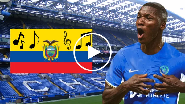 Moisés Caicedo llorando en Stamford Bridge (Foto tomada de: Wikipedia/Marca)