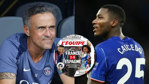 Moisés Caicedo-Luis Enrique-PSG / Foto: El Comercio