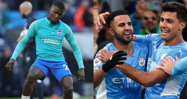 Moisés Caicedo parece que juega solo y en el gol del City uno de sus compañeros no le colaboró