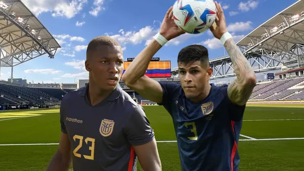 Moisés Caicedo, Piero Hincapié. Foto tomada de: La Tri