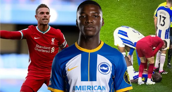 Moisés Caicedo quedó tendido en el piso luego de una fuerte entrada