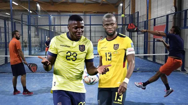 Moisés Caicedo sorprendido, Enner Valencia enojado. Foto tomada de: Euronews/Copa América/La Tri