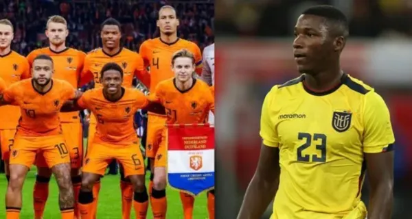 Moisés Caicedo tuvo un encontrón con un jugador de Países Bajos en pleno partido