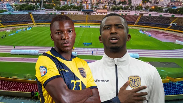 Moisés Caicedo, Willian Pacho. Foto tomada de: Conmebol/La Tri