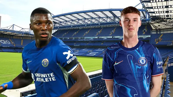 Moisés Caicedo y Cole Palmer (Foto tomada de: Wikipedia/Chelsea)