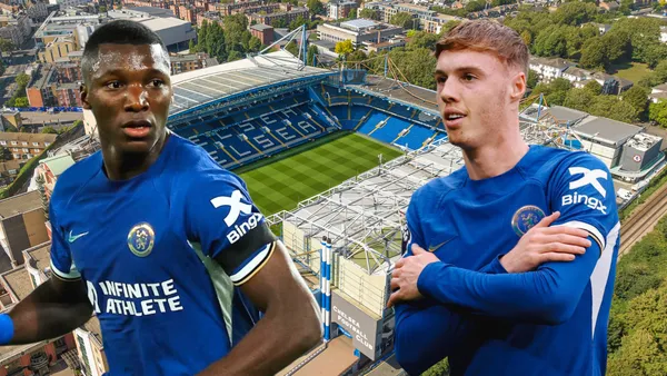 Moisés Caicedo y Cole Palmer (Foto tomada de: Wikipedia/Chelsea/Marca)