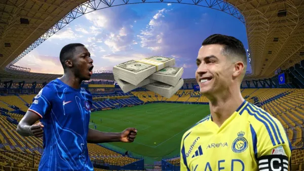 Moisés Caicedo y Cristiano Ronaldo / Foto de: El Futbolero Ecuador