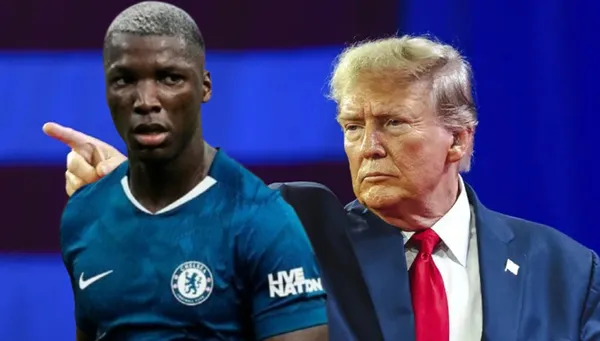 Moisés Caicedo y Donald Trump