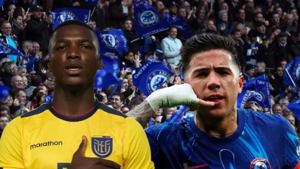 Moisés Caicedo y Enzo Fernández