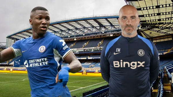 Moisés Caicedo y Enzo Maresca (Foto tomada de: Wikipedia/Chelsea)