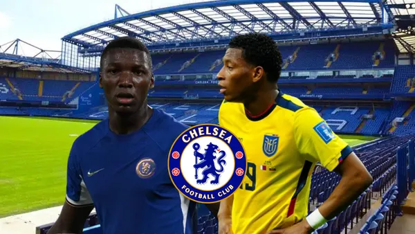 Moisés Caicedo y Gonzalo Plata Chelsea