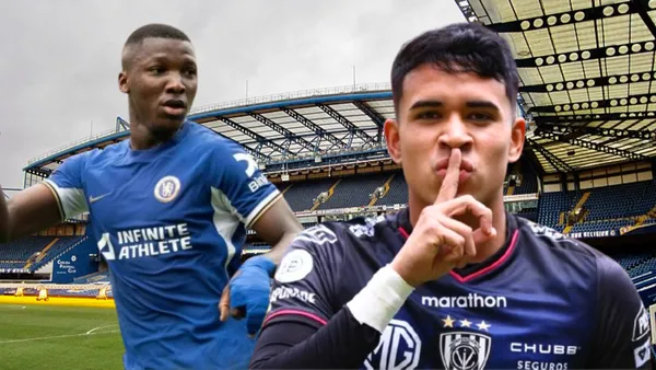 Moisés Caicedo y Kendry Páez (Foto tomada de: Wikipedia/Chelsea/API)