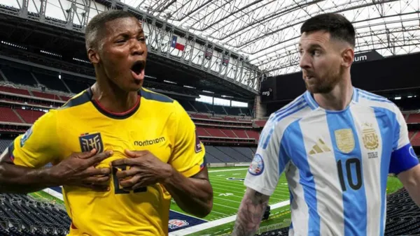 Moisés Caicedo y Lionel Messi (Foto tomada de: Sportsmatik/Associated Press/Extra)