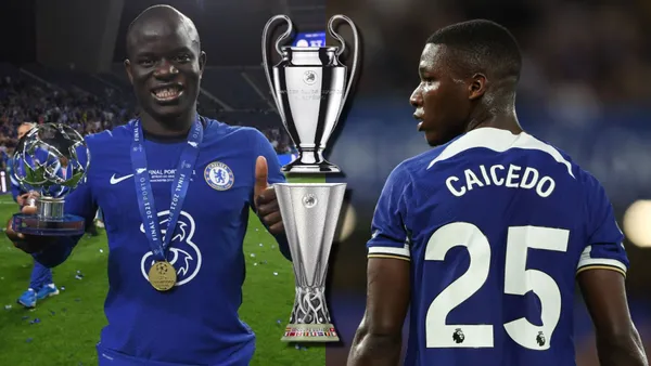 Moisés Caicedo y N´Golo Kanté / Foto: Olé