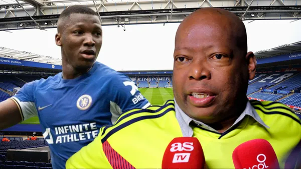 Moisés Caicedo y Tino Asprilla (Foto tomada de: PlayBook/Chelsea/Infobae)