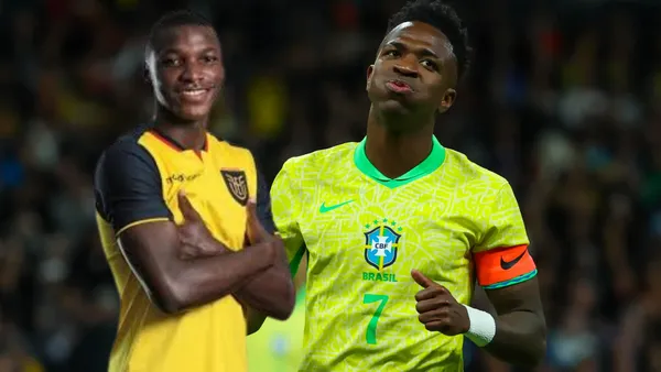 Moisés Caicedo y Vinicius Jr