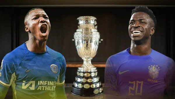 Moisés Caicedo y Vinicius Junior (Foto tomada de: Copa América/Futwiz)