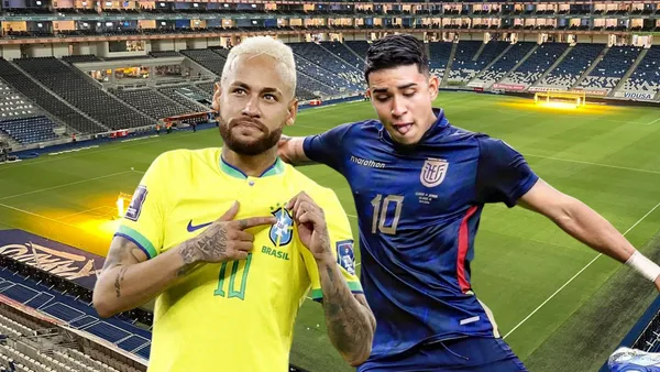 Neymar, Kendry Páez. Foto tomada de: Marca/La Tri/Conmebol