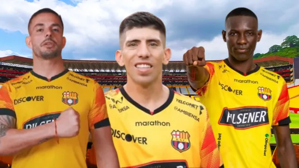 Octavio Rivero, Braian Oyola y Janner Corozo (Foto tomada de: Barcelona SC/Janner Corozo)