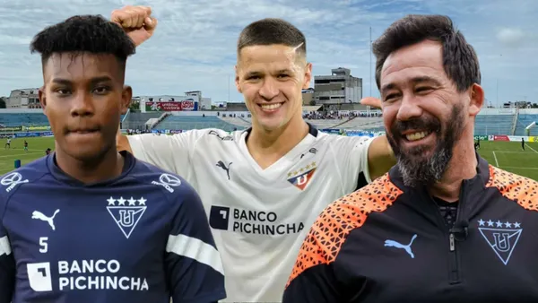 Óscar Zambrano, Alex Arce y Pablo Sánchez (Foto tomada de: Wikipedia/Liga de Quito/API)